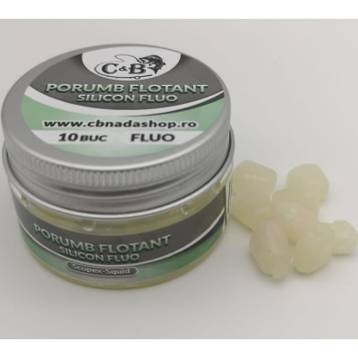Porumb Flotant Silicon C&amp;amp;B, Scopex-Squid, 10 buc/cutie + 2 Fluo foto