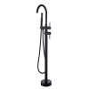 Baterie cada freestanding Tia neagra, alama, cartus ceramic, monocomanda/dubla comanda, pipa fixa, tip cada/dus