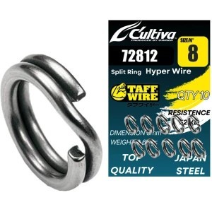 Inele Despicate Otel Cultiva Amaz 72812 Splitring Hyper Wire Nr.8, 11mm, 52kg, 10buc/pac foto