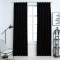 vidaXL Draperii opace, 2 buc., negru, 140x225 cm, catifea, cu c&acirc;rlige 134493