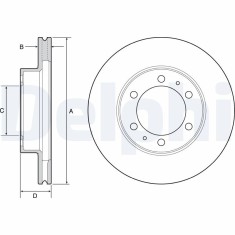 DELPHI BG4557 Disc frana