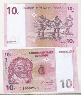 bnk bn Congo 10 centimes 1997 unc foto