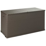 Cutie de depozitare pentru grădină maro 120x56x63 cm PP ratan