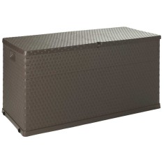 Cutie de depozitare pentru grădină maro 120x56x63 cm PP ratan