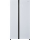 Side by Side Heinner HSBS-H442NFGWHE++, Full No Frost, Compresor Inverter, Smart, Eco, 442 l, 177 cm, Sticla Alba