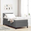 VidaXL Pat cu arcuri Manual Gri deschis și alb. 203 x 90 x 88 cm 3337495