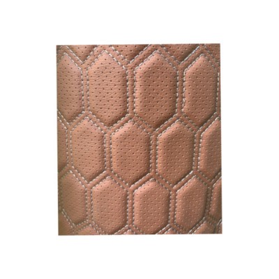 Material imitatie piele tapiterie hexagon cu gaurele maro/cusatura gri Cod: Y03MG Automotive TrustedCars foto