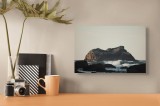 Tablou Canvas Peisaj Natură Ocean St&acirc;nci Valuri Apus Calm, 39 x 26 cm, CMCLASS