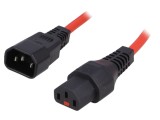 Cablu Prelungitor IEC C13 Mamă la C14 Tată 3m cu Blocare