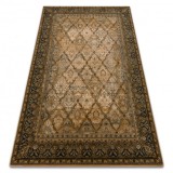 Covor de l&acirc;nă Superior Grenada vzor r&aacute;mu, diamanty, oriental - koňak, 170x235 cm