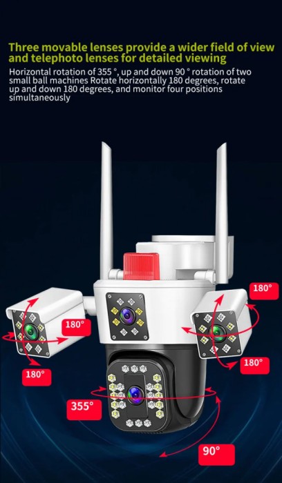 Indisponibil.Camera wifi 12 mP+ card 64 GB,detectie umana,zoom x10,autotraking