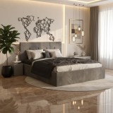 Pat Tapitat Elys Gri Catifea Premium ⭐Materiale de calitate