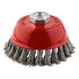 Perie cupa evazata din inox 100 mm M14 pentru polizor unghiular Graphite