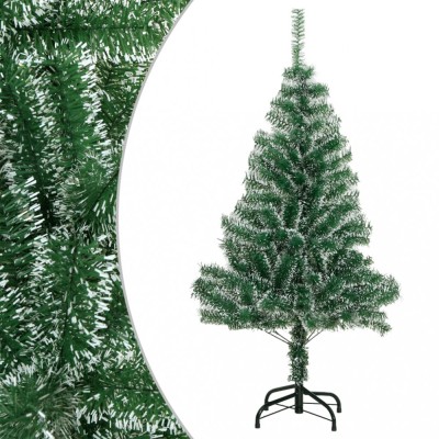 Brad de Crăciun artificial cu zăpadă, verde, 120 cm foto