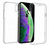 Husa iPhone Xs Max 360 Grade silicon fata TPU spate Transparenta