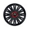 Set 4 capace roti Negre Cu Inel Rosu Active R15 pentru gama auto Citroen