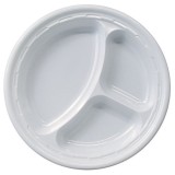 Farfurii Plastic 3 compartimente, 21cm, Set 50buc