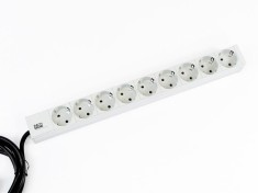 PDU BACHMANN, 1U pt. rack 19 inch, 9 prize Schuko, intrare Schuko, max 16 A, cablu 2 m, gri, &amp;quot;333.401&amp;quot; (timbru verde 4 lei) foto