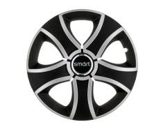 Set 4 capace roti Bis Gri-Negru R16 pentru gama auto Smart