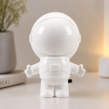 Lampa de veghe pentru copii, Astronaut alb, conectare direct la priza, lumina alba