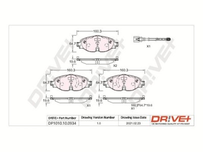 Dr!ve+ DP1010.10.0934 set placute frana,frana disc foto