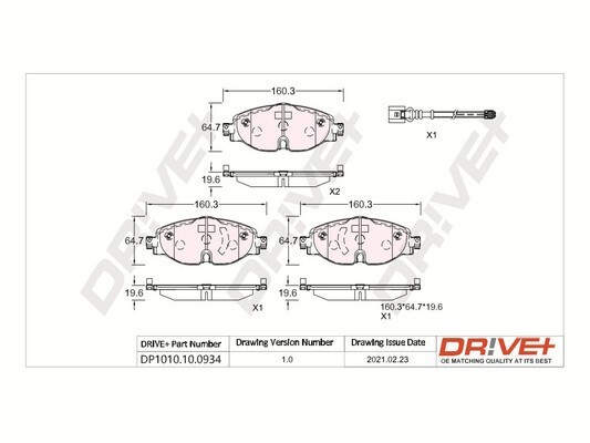 Dr!ve+ DP1010.10.0934 set placute frana,frana disc