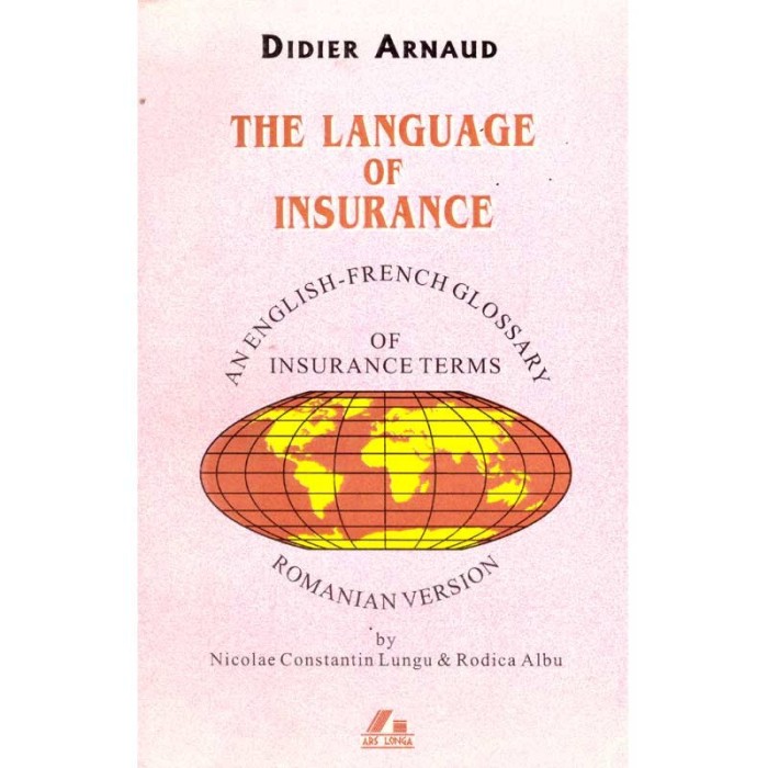 Didier Arnaud - The language of insurance. An english-french