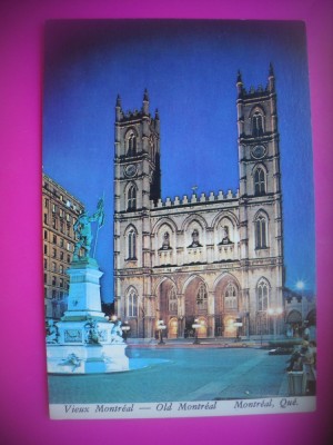 HOPCT 7318 BAZILICA NOTRE DAME -MONTREAL-QUEBEC -CANADA -AMERICA DE NORD -NECIRCULATA foto