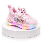 Cumpara ieftin Pantofi sport cu luminite, Model Shine, Piele ecologica, Fete, Roz (Marime