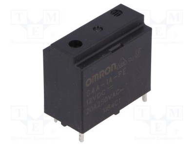 Releu electromagnetic SPST-NO 12VDC G4A PCB 900mW OMRON foto