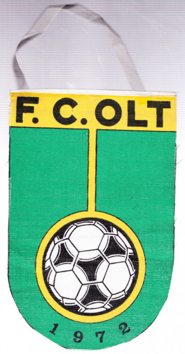 AMS# - FANION FOTBAL F.C. OLT 1972,PANZA, UNIFATA