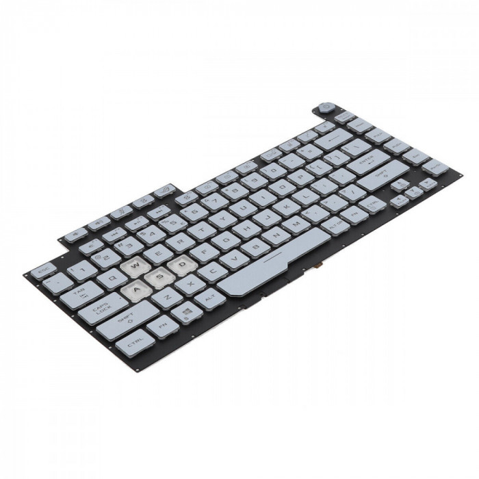 Tastatura Laptop, Asus, ROG G531GD, G531GD, G531GT, G531GT, G531GV, G531GV, G531GU, cu iluminare, argintie, layout US