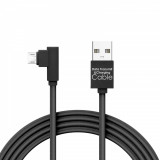 Delight - Cablu de date Micro USB, Gamer, executie 90&deg; - negru, 2m -2A (1buc.)