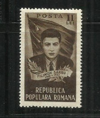 ROMANIA 1951 - FILIMON SARBU - MNH - LP 282 foto