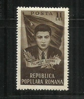 ROMANIA 1951 - FILIMON SIRBU, MNH - LP 282