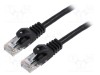 Patch cord LANBERG U/UTP 6 litat CCA PVC negru 10m 26AWG Fire: 8