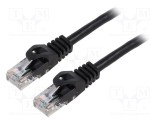 Patch cord LANBERG U/UTP 6 litat CCA PVC negru 10m 26AWG Fire: 8