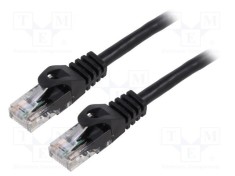 Patch cord LANBERG U/UTP 6 litat CCA PVC negru 10m 26AWG Fire: 8