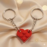 Cumpara ieftin Set 2 brelocuri , forma de inima completa, rosu