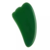 Cumpara ieftin Aparat Masaj Facial si Corporal - Piatra Gua Sha din Jad Verde - 10 cm