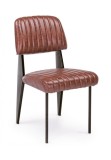 Cumpara ieftin Set 2 scaune piele ecologica portocalie Nelly 60x59x84 cm