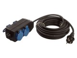 Prelungitor Alimentare AS SCHWABE 10m 3G1,5mm&sup2; 4 Prize Negru Cod 860605