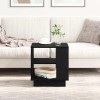 Masă cafea vidaXL Stejar Negru 40x40x43cm Lemn compozit, 2 rafturi - Design modern, Utilizare versatilă
