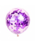 Set 5 Baloane Confetti Mov 30 cm