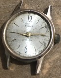 CSM3 Donator Ceas Mecanic Dama Slava 17 Jewels URSS Incomplet Fara Geam Defect Pentru Piese Schimb Restaurare Ceasornicar Vintage
