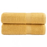 vidaXL Prosoape de m&acirc;ini premium SOLUND 2 buc auriu 50x100cm 600gsm