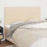 VidaXL Tăblii de pat, 4 buc, crem, 100x5x78/88 cm, textil