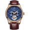 Ceas barbatesc Lige Mecanic Automatic Curea piele Maro Mecanism Tourbillion 3 ATM