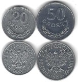 POLONIA LOT / SET Nr 1 : 2 buc , 20 + 50 groszy 1983