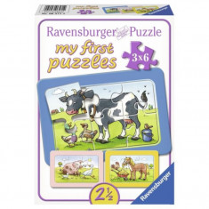 Puzzle Animale prieteni, 3X6 piese Ravensburger